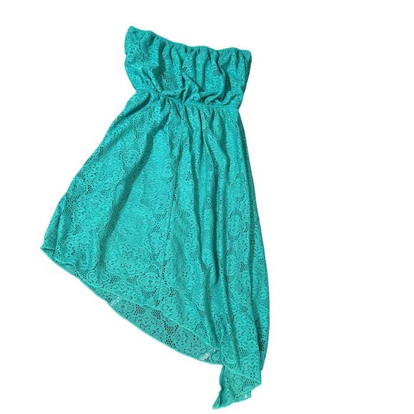 Ruby Rox Teal Strapless High-Low Dress Size S - Picture 2 of 7